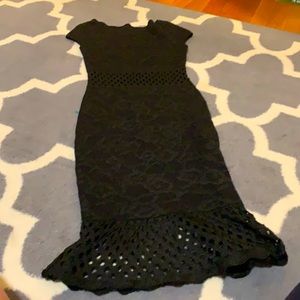 Sexy Black Cling Dress